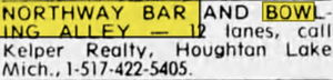 Northway Lanes (Northway Bar and Bowling) - Jul 24 1978 Ad